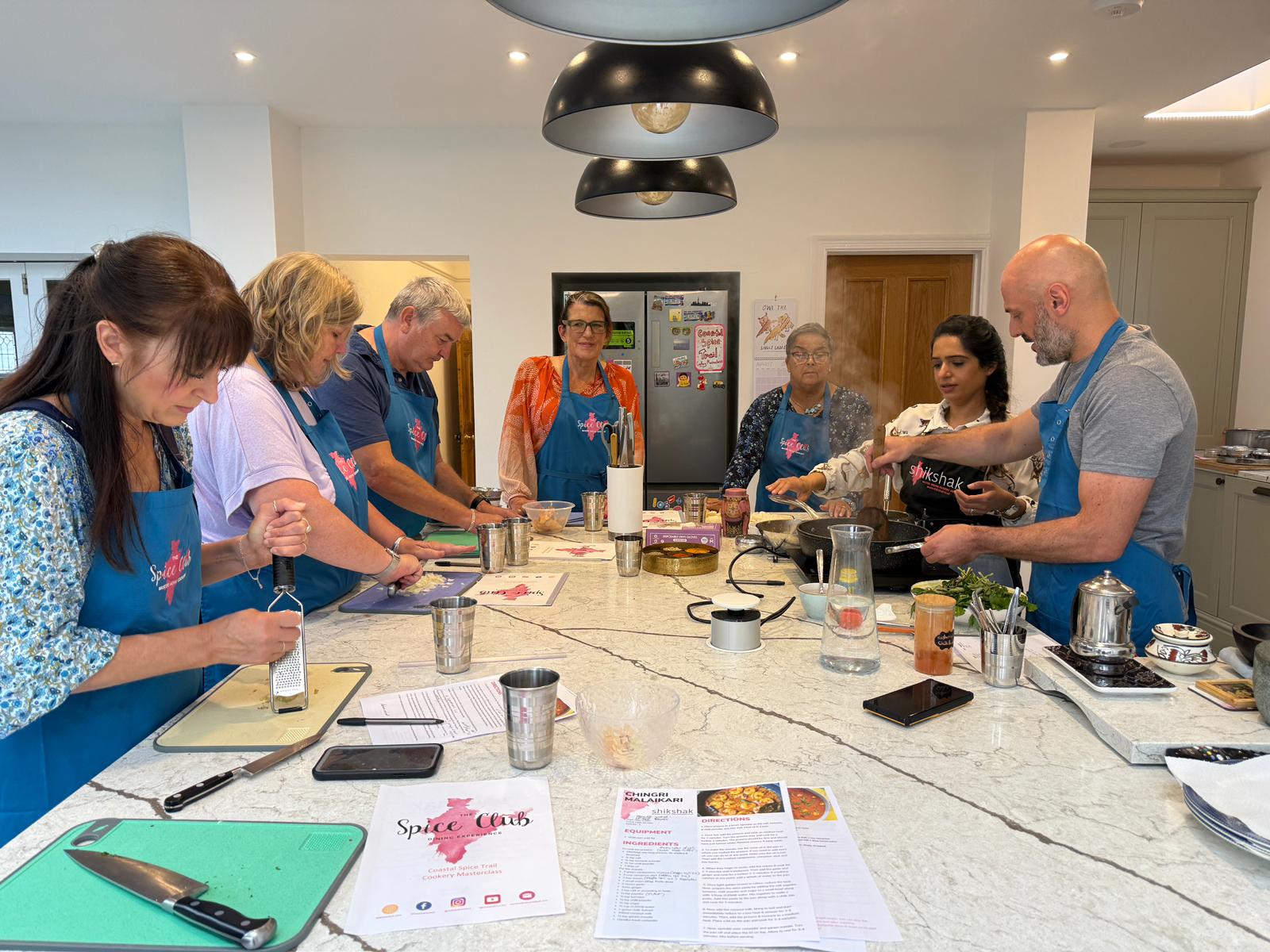 Group cookery class at The Spice Club Birmingham